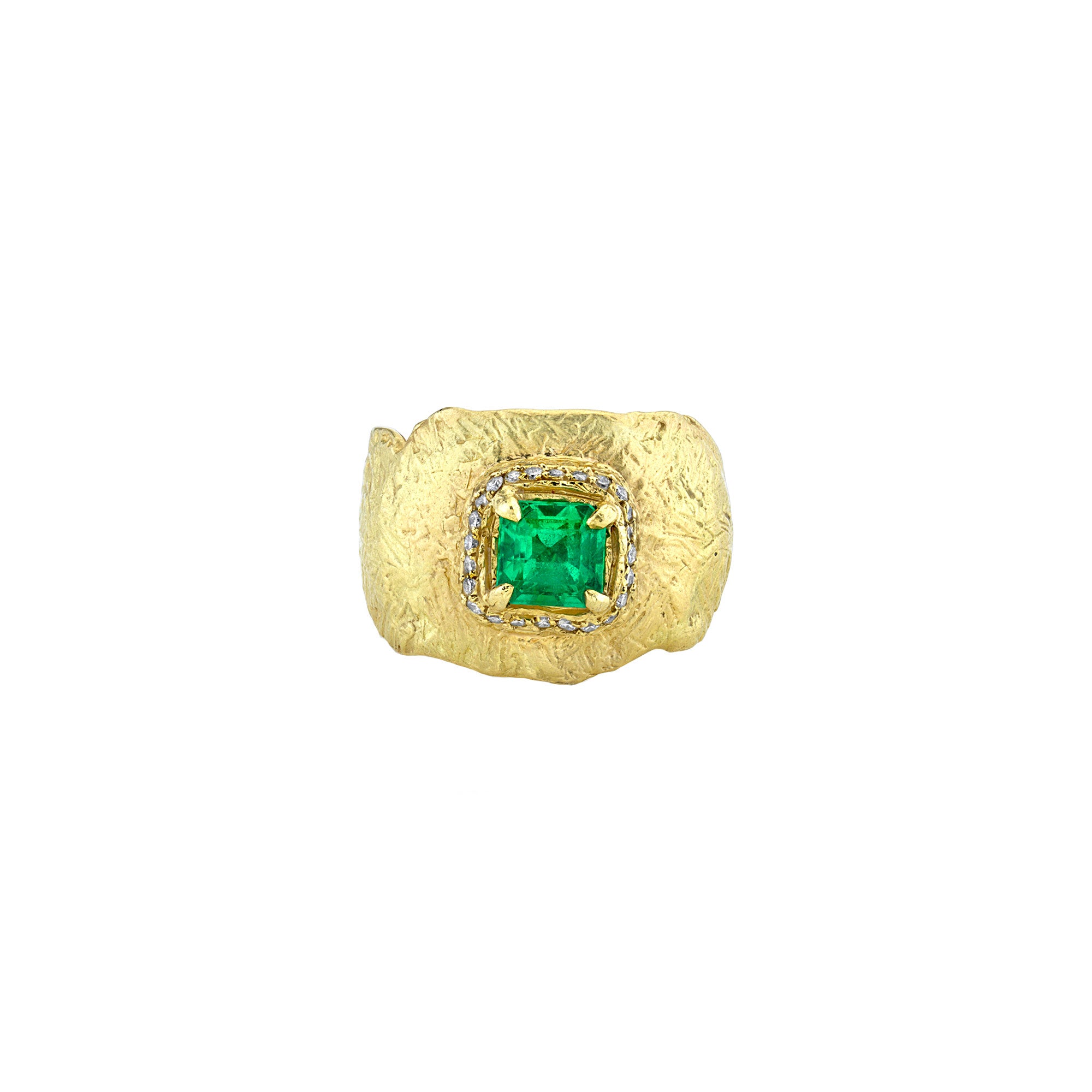 Bague Oracle with Emerald Center