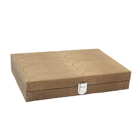 Backgammon Cuir Maille Beige - Hector Saxe - Backgammon - Mad Lords