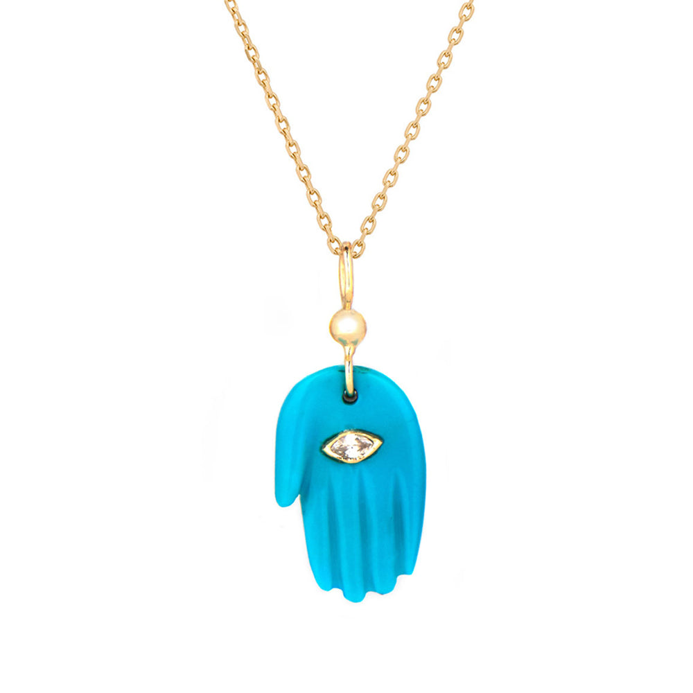 Collier Protecting Turquoise Hand - Céline D'Aoust - Colliers pour femme - Mad Lords