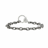 Oval Chain Bracelet with Yellow Clasp