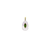 Pendentif Flame Améthyste et Diopside