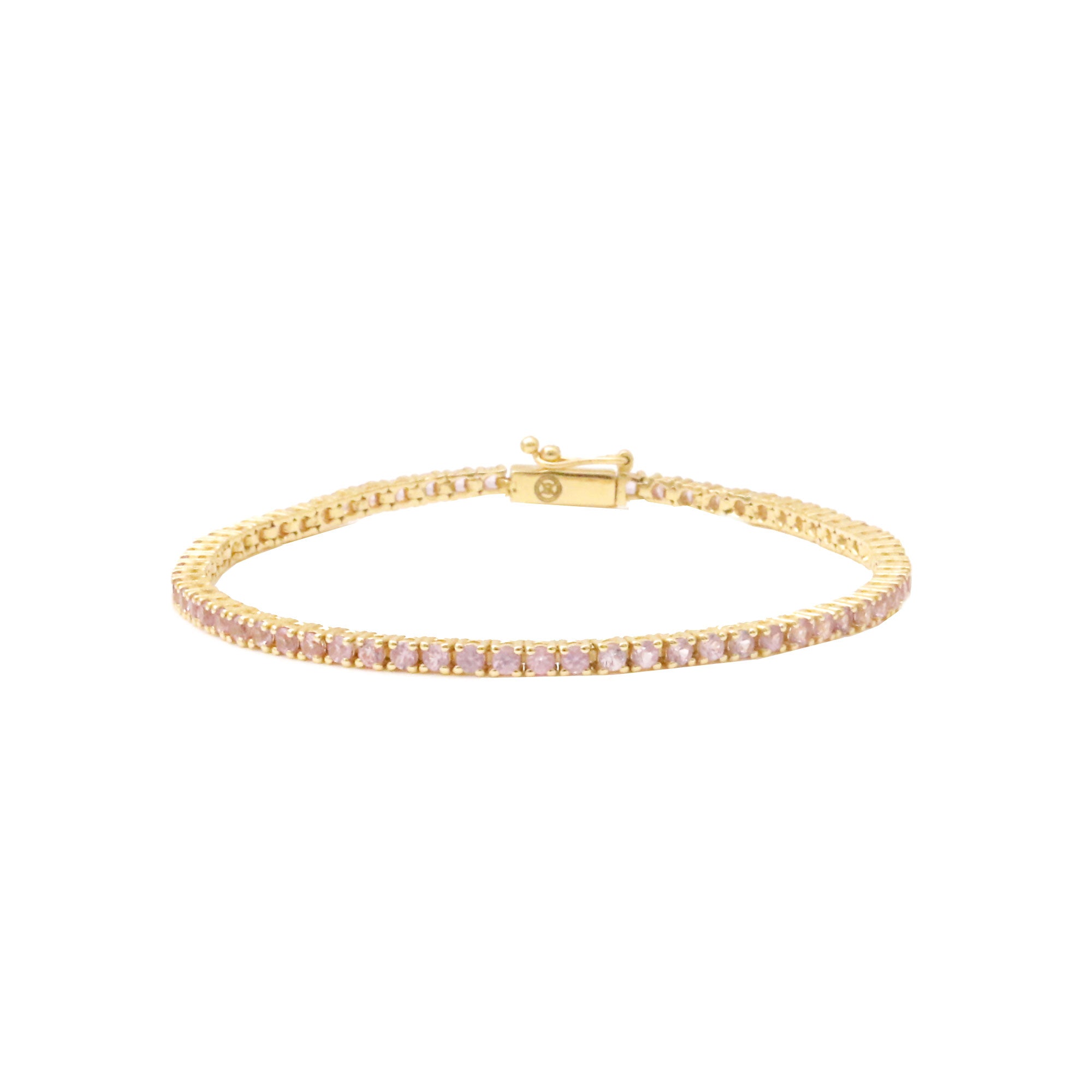 Pink Sapphire Tennis Bracelet