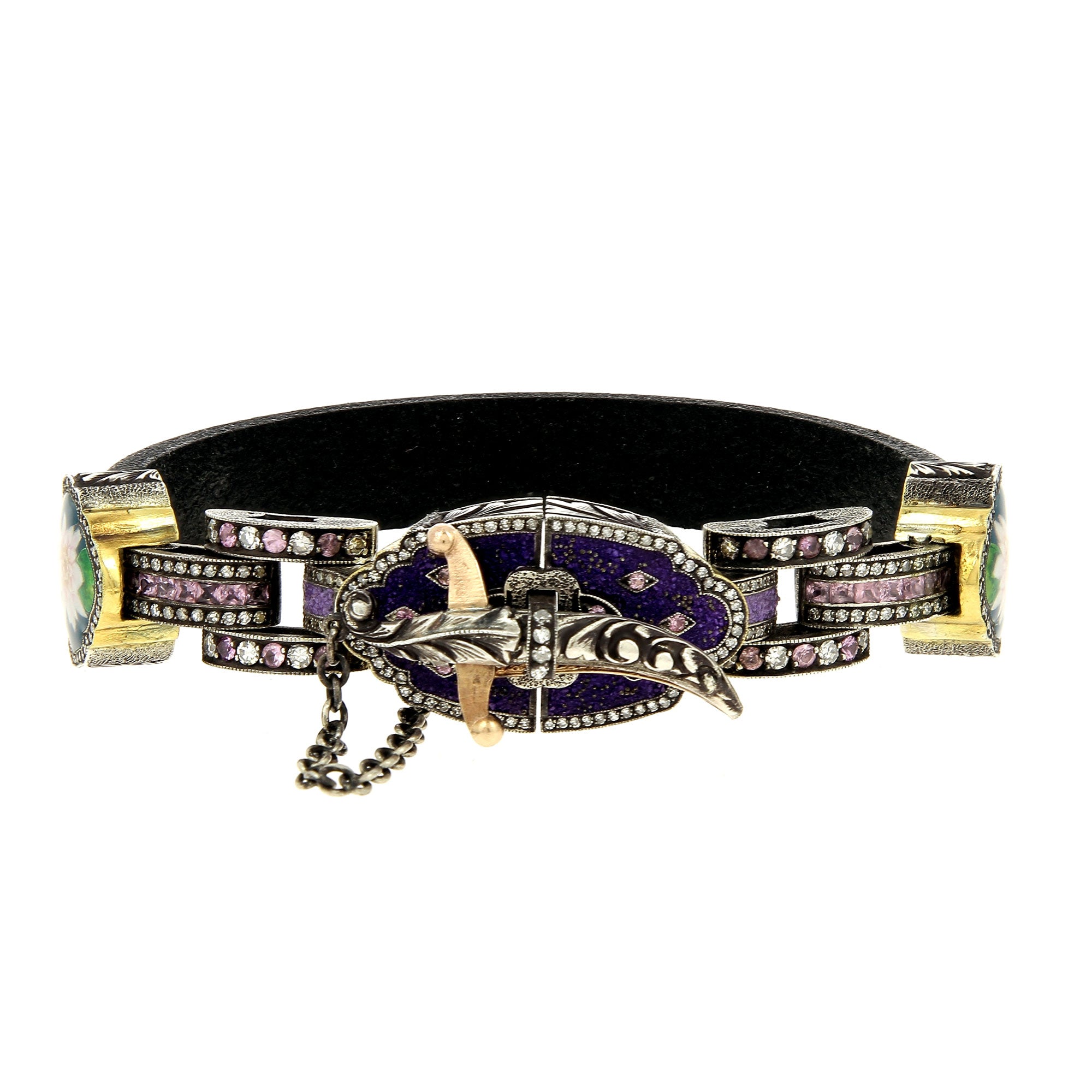 Bracelet Purple Leather