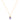 Halskette mit violettem Saphir und Ein-Klauen-Diamanten
