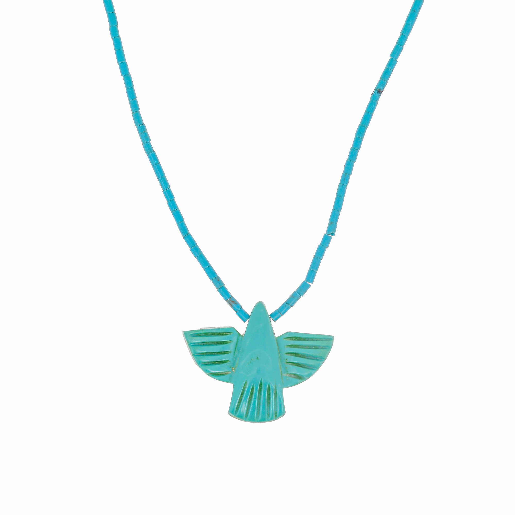 Single Eagle Turquoise Power Necklace