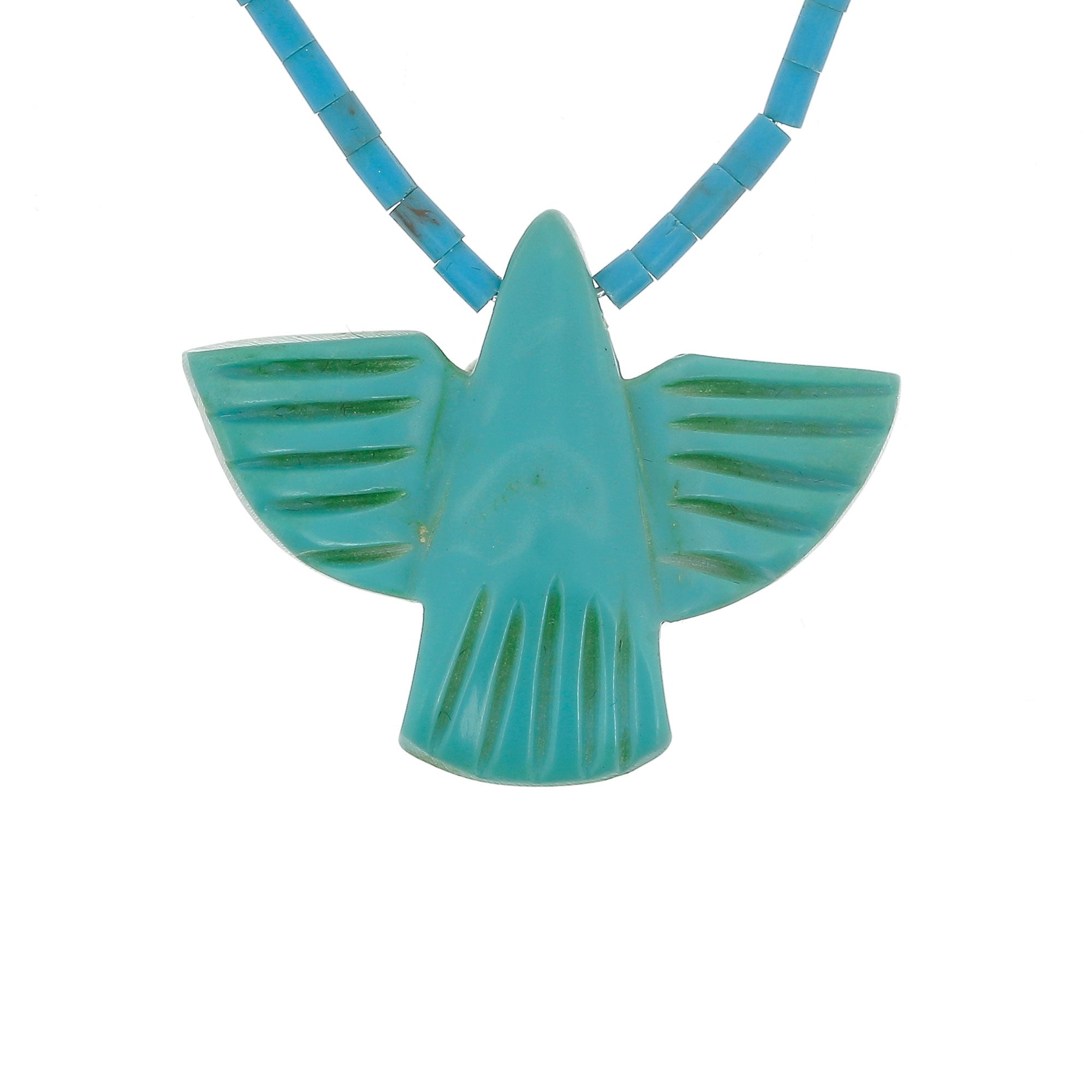 Single Eagle Turquoise Power Necklace
