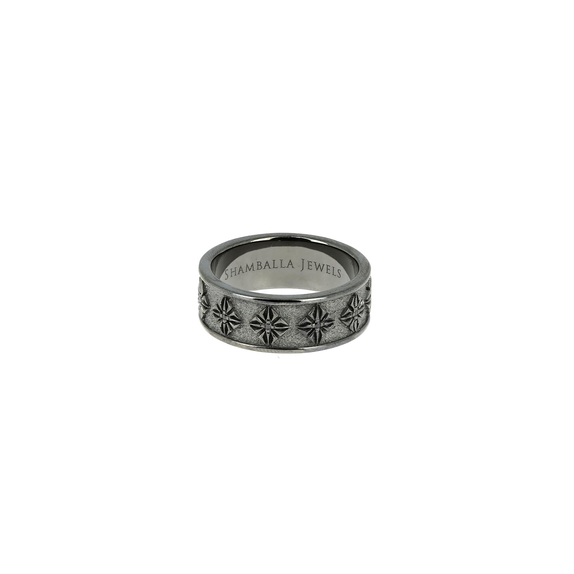 Sos-Ring Ring mit schwarzen Diamanten