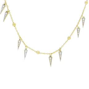 Spikes on Chain Choker Necklace