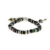 Square Disc Bead Mix Stones Armband