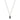 Quadratische Anhänger-Halskette mit schwarzem Diamant