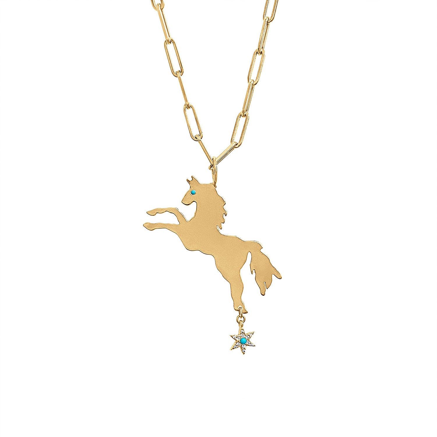 Charm Turquoise and Diamond Horse