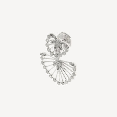 White Gold Flower Earring