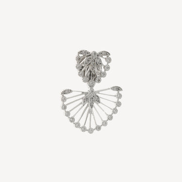 White Gold Flower Earring